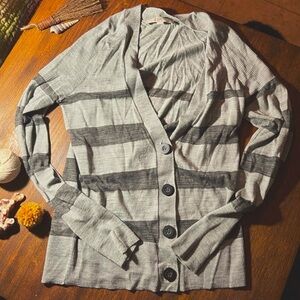 Striped Button Cardigan